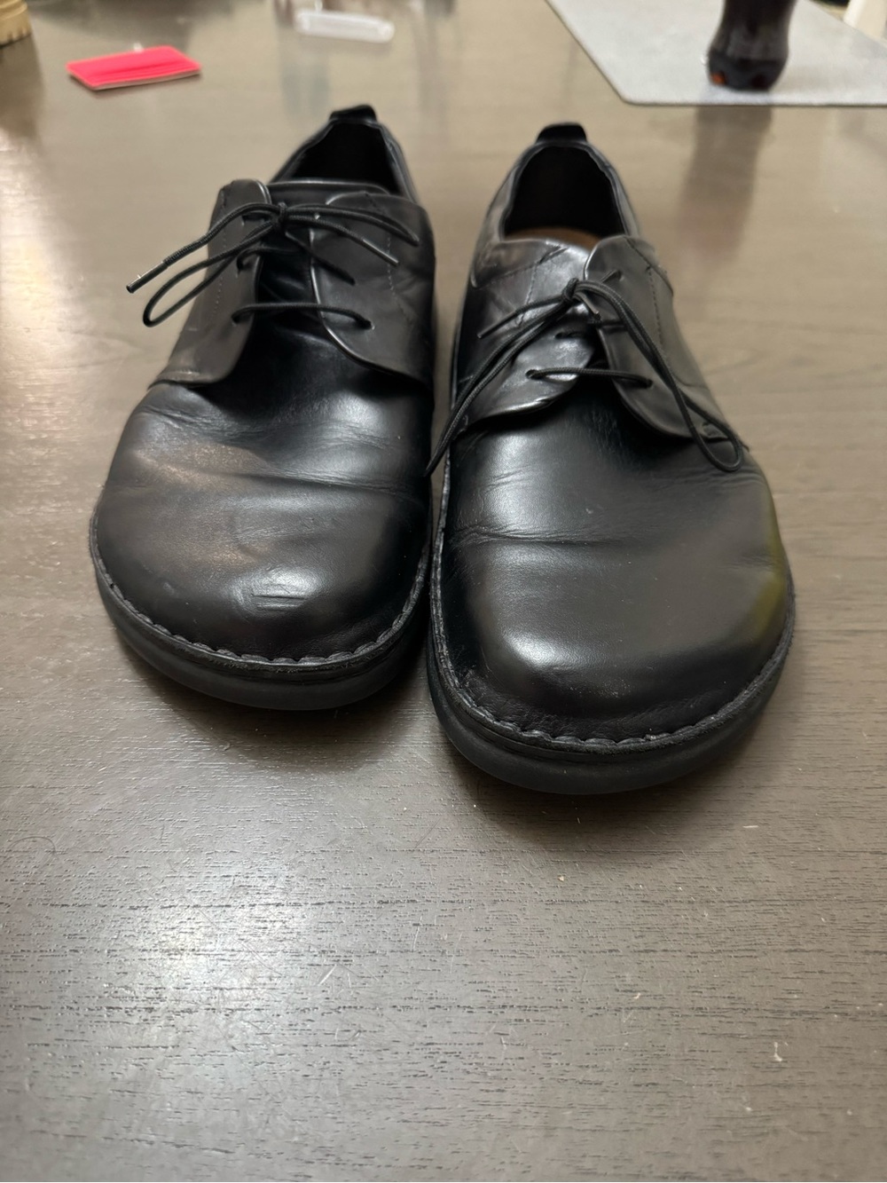 Footprints by Birkenstock mens black leather slip on shoes size EU 45. US 12.